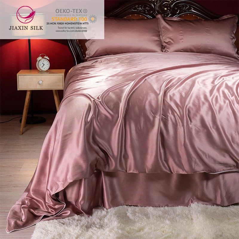 Lighter Queen Size Satin Silk Bedding Sheets 22mm
