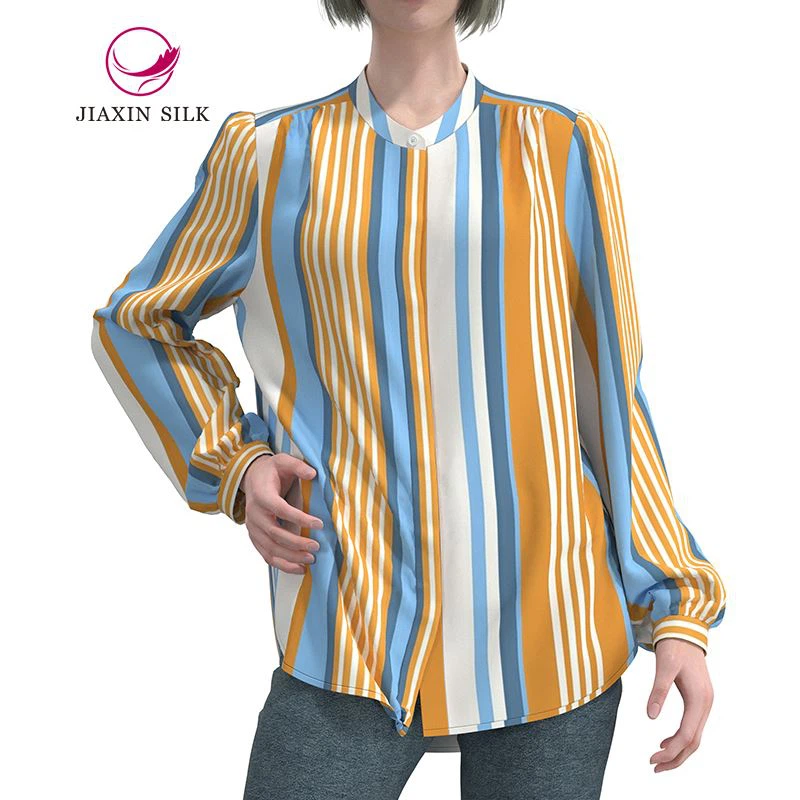 Mulberry Silk With Nice Stripe Printing