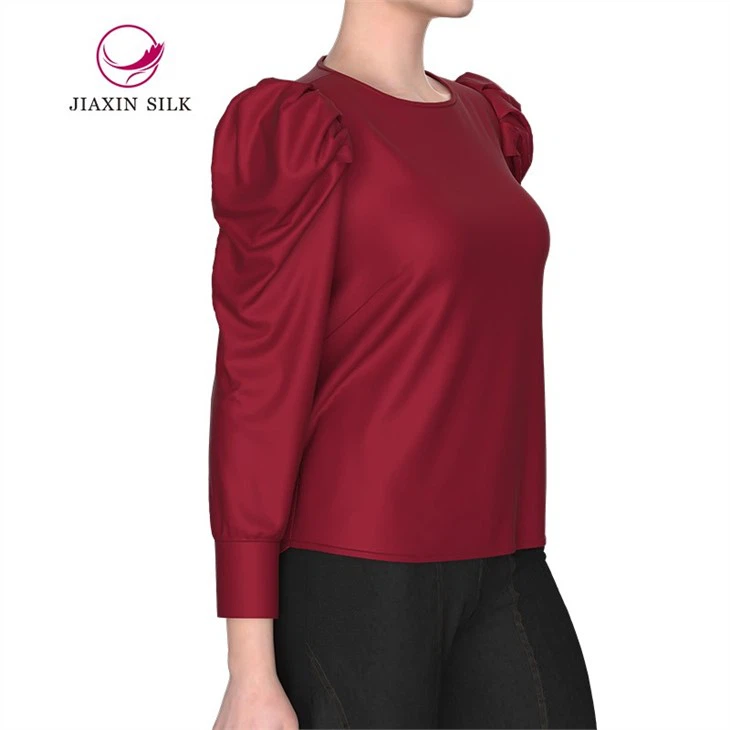  Silk Blouse With Puff Sleeves