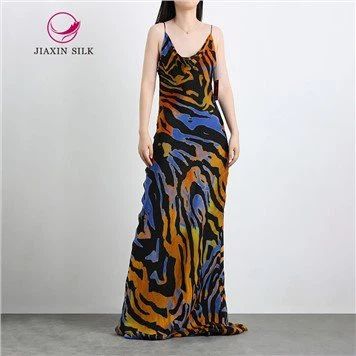 Colored Printed Long Women Dress