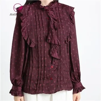 Dot Point Printed Blouse For Ladies