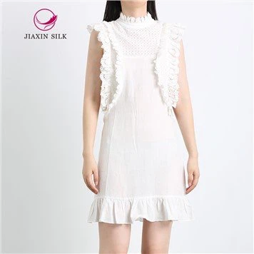 White Lyocell Women Dress Sleeveless