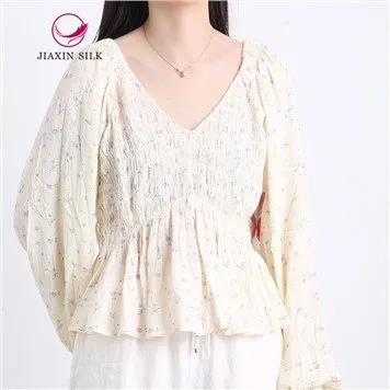 Women Printed Pullon With Big Smocking